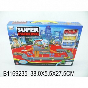 Гараж 2-х уровневый с машинками и аксессуарами (Shantou, B1169235sim)